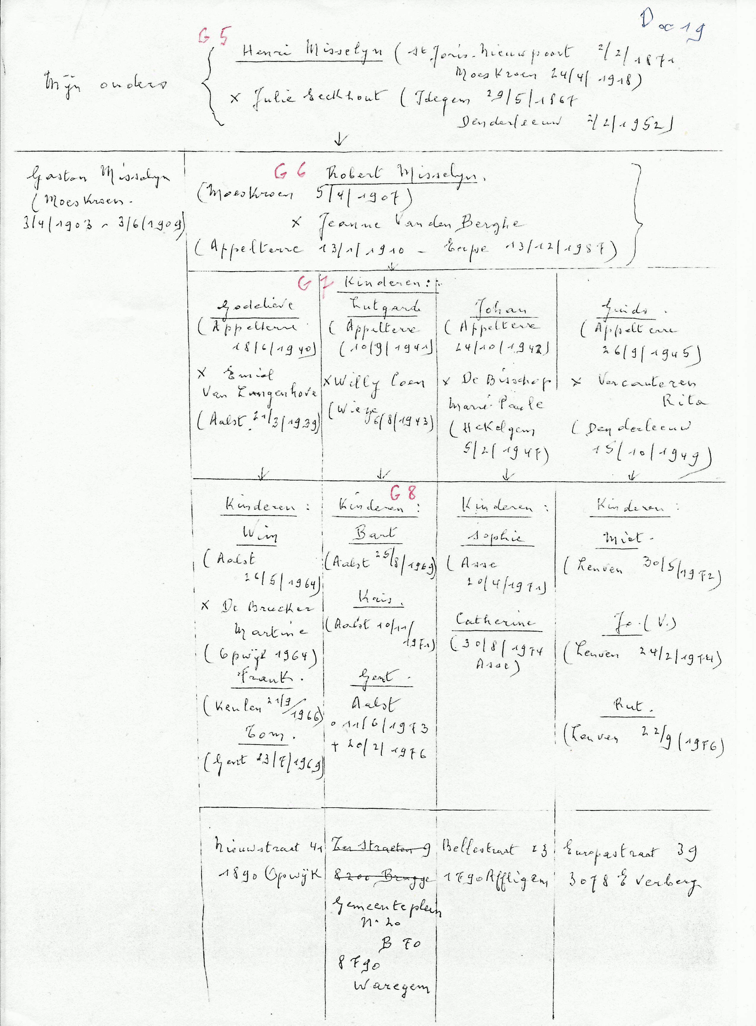 Doc 19 - Afstamming Henri Misselyn Doc 19 - Afstamming Henri Misselyn